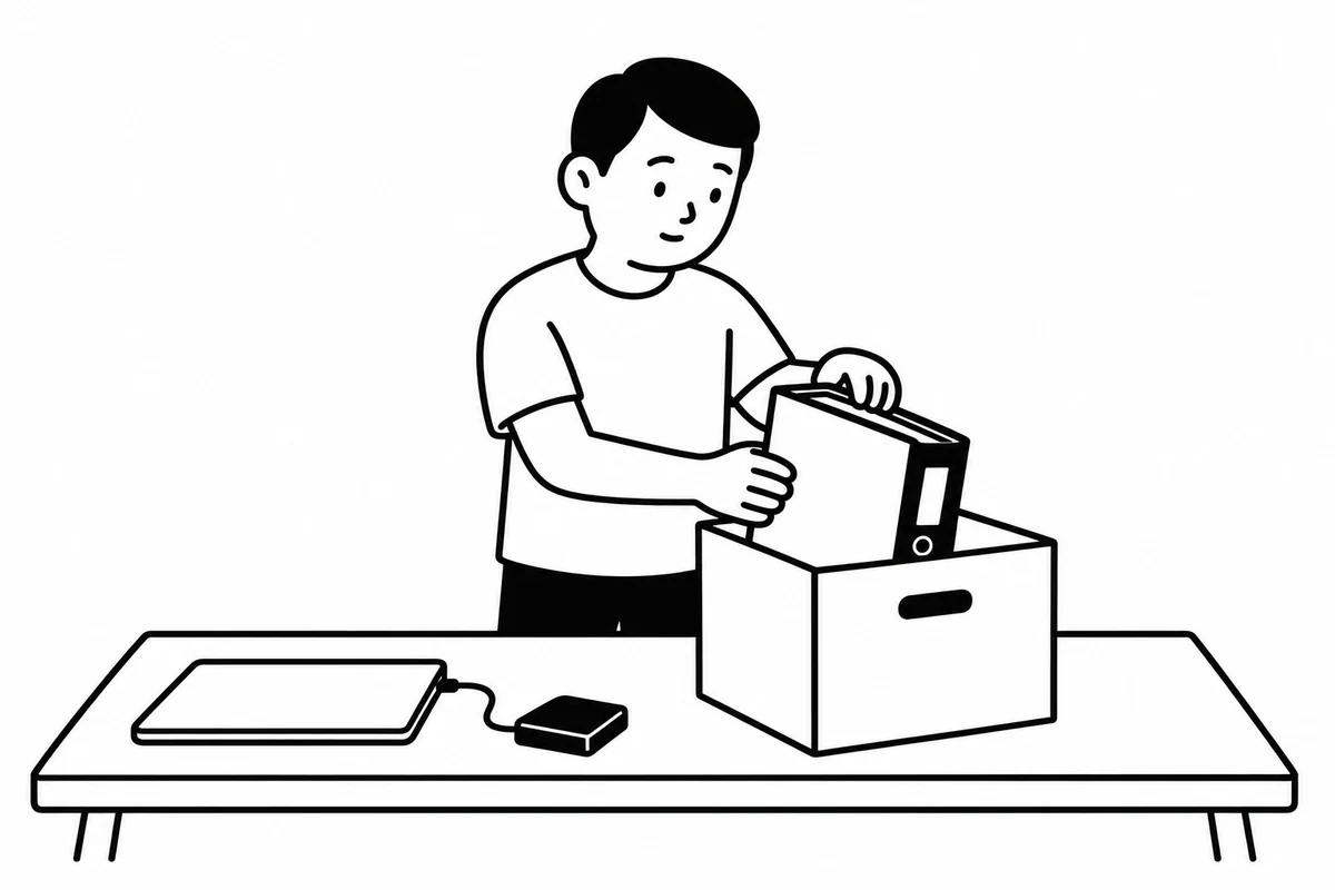 記録を別に保管する人物